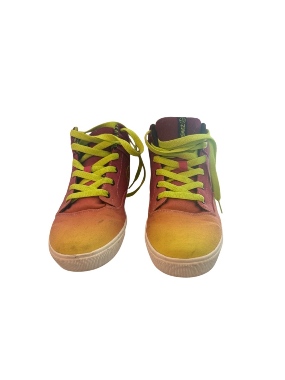 Zumba Women’s Size 7 High Top Dance Sneakers Multicolor Neon Lace Up Shoes